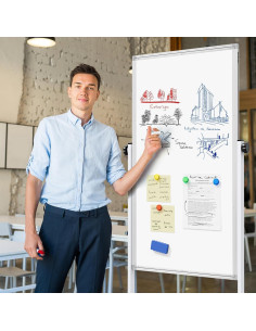 Pizarra Blanca Rodante Neatsure 121.9x61 cm Doble Cara Ajustable 2