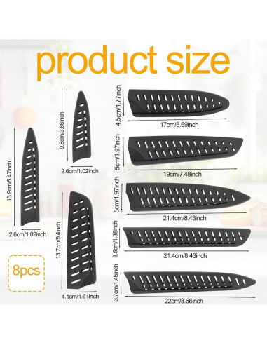 Juego de 8 protectores universales para cuchillos Penitue