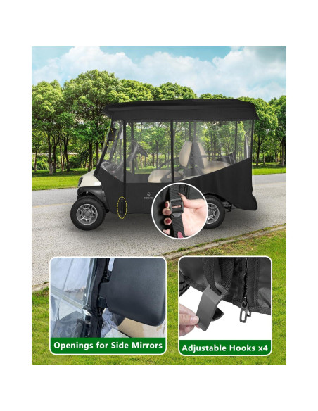 Cubierta de Carro de Golf 4 Pasajeros CHENGWEI Techo Extendido