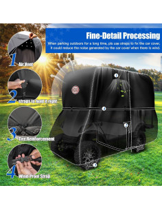 Cubierta para Carro de Golf NOKINS 420D Impermeable Yamaha 2+2 2