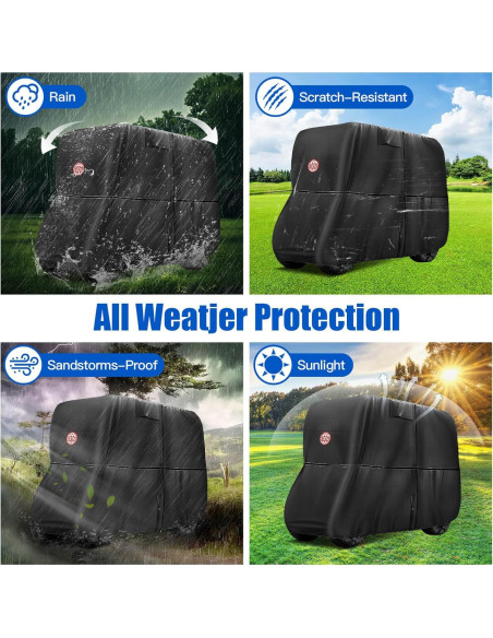 Cubierta para Carro de Golf NOKINS 420D Impermeable Yamaha 2+2