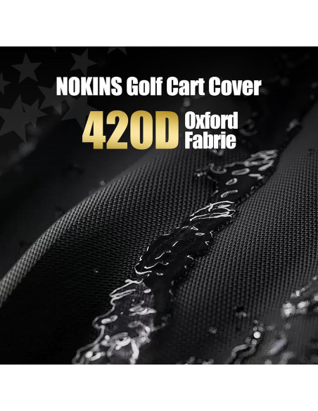 Cubierta para Carro de Golf NOKINS 420D Impermeable Yamaha 2+2