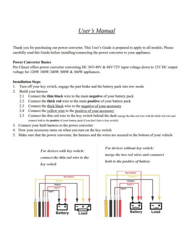 Convertidor de Potencia DC Pro Chaser 72V a 12V 30A 360W