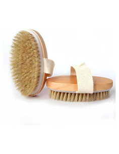 Cepillo Corporal Seco LONGCO - 2 Pcs Cerdas Naturales Exfoliantes