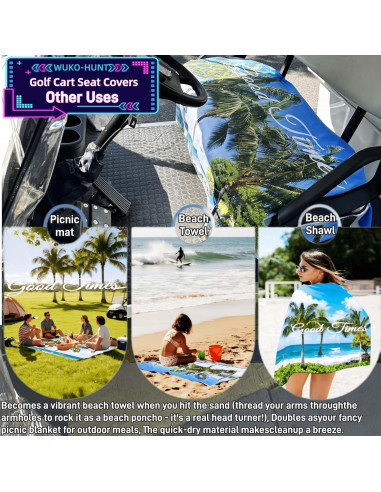 Fundas de Asiento para Carritos de Golf WUKO HUNT 2 Asientos