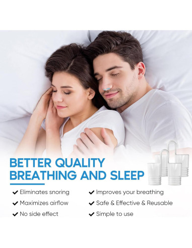 Válvulas Nasales Antisnoring KinomiYa - 8 Piezas Reutilizables