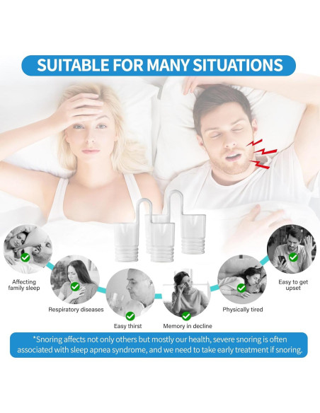 Válvulas Nasales Antisnoring KinomiYa - 8 Piezas Reutilizables