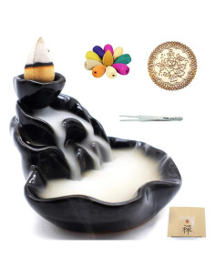 Soporte de Incienso Cerámica Tumenque 7cm Negro