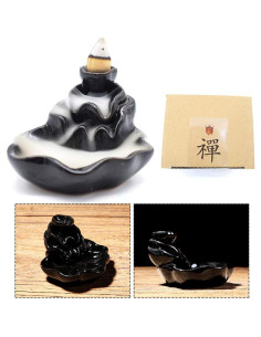 Soporte de Incienso Cerámica Tumenque 7cm Negro 2