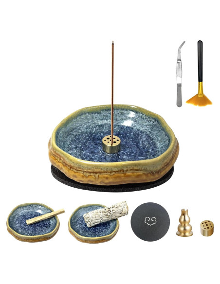 Quemador de Incienso Cerámica Hecho a Mano X&Y Life 13 cm