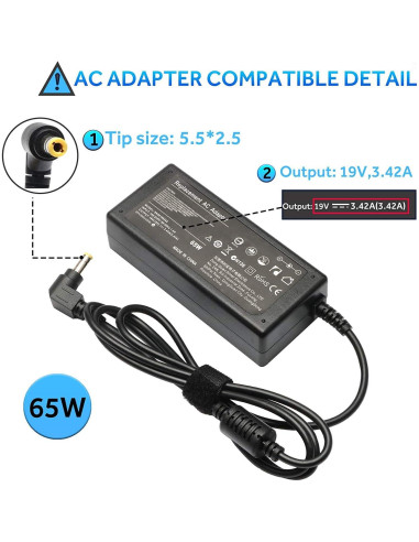 Adaptador de corriente Galaxy Bang 90W para Fujitsu Lifebook