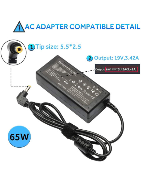 Adaptador de corriente Galaxy Bang 90W para Fujitsu Lifebook