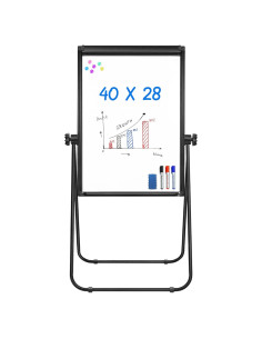 Pizarra Blanca de Pie Maxtek 101.6x71.1 cm Doble Cara Ajustable
