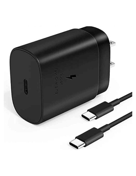 Cargador de Pared UrbanX 25W PD con Cable USB-C 3 pies - Negro