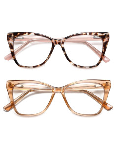 Gafas de lectura LKEYE ojo de gato 4.0D anti-luz azul