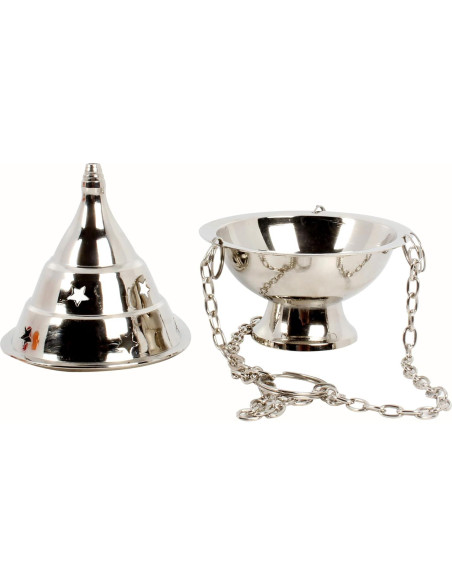 Quemador de Incienso Colgante de Latón Handcrafted 11.43 cm