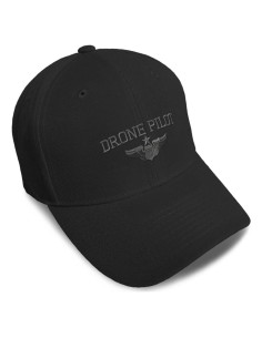 Gorra de béisbol bordada piloto de dron gris - Unisex