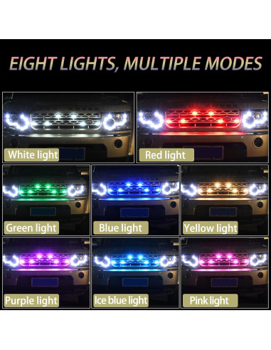 Luces Estroboscópicas LED Inalámbricas ABYRKVE 4PCS 8 Colores