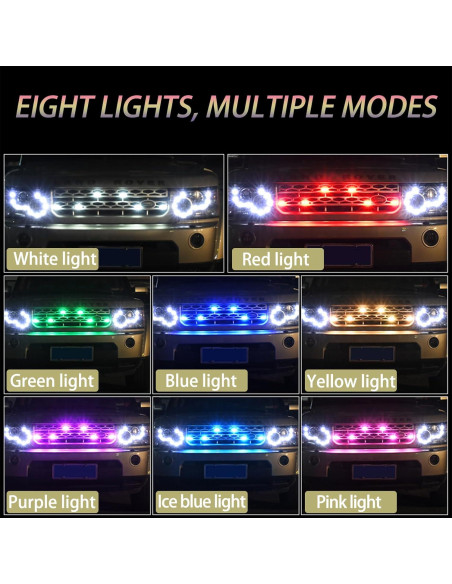 Luces Estroboscópicas LED Inalámbricas ABYRKVE 4PCS 8 Colores