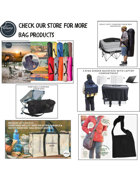 Bolsa para Silla de Playa MYSUPOT Grande Negra 91x61x15cm