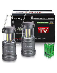 Lámpara de Camping LED LETMY 2 Paquete, Base Magnética, IPX5