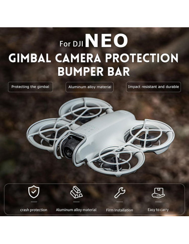 Parachoques Gimbal LYL para DJI NEO - Aluminio Plata 4.1x3.9x3.3cm