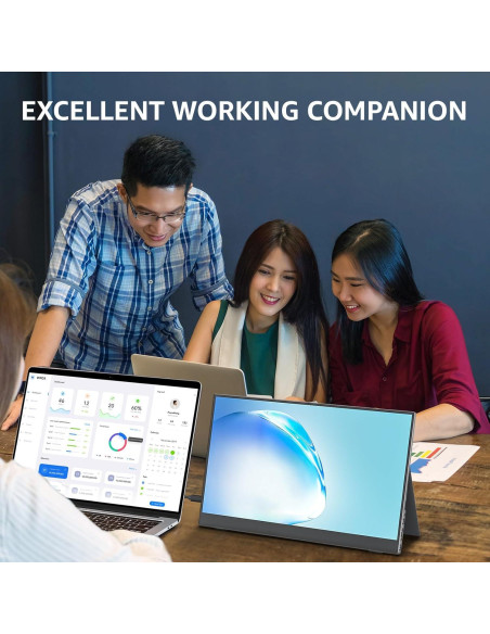 Monitor Portátil Cocopar 15.6" FHD 1080P con Altavoz y USB-C