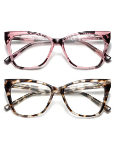 Gafas de lectura LKEYE estilo gato ojo grandes UV400
