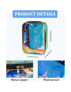 Bolsa de Aseo Holográfica TotePrint 20x14x8cm Impermeable 2