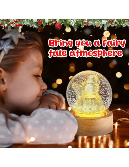 LemonRoad Set 2 Globos de Nieve DIY 9.91 cm con Base de Madera