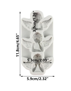 Molde de Silicona Fondant 3D Angel Baby MINFEIDMS 9.57 cm 2