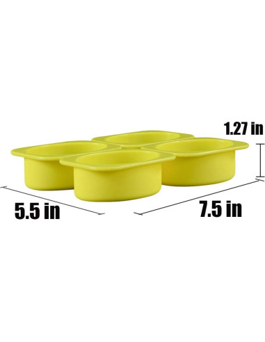 Molde de Jabón de Silicona QELEG 2 Pcs Ovalado 340g