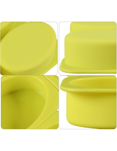 Molde de Jabón de Silicona QELEG 2 Pcs Ovalado 340g