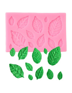 Molde de Silicona Hoja de Rosa QDMOLDS 6x9 cm para Pasteles