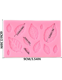 Molde de Silicona Hoja de Rosa QDMOLDS 6x9 cm para Pasteles 2
