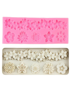 Molde de Fondant Barroco QDMOLDS Silicona Floral 6.9x5.7cm