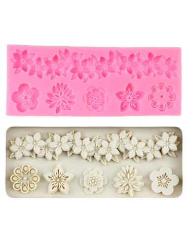 Molde de Fondant Barroco QDMOLDS Silicona Floral 6.9x5.7cm