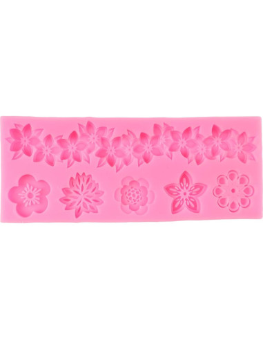 Molde de Fondant Barroco QDMOLDS Silicona Floral 6.9x5.7cm