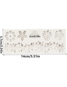 Molde de Fondant Barroco QDMOLDS Silicona 5.7x14 cm 2