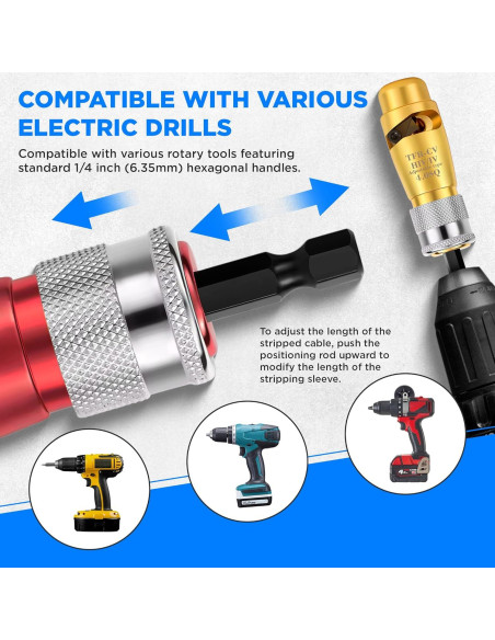 Herramienta Desforradora y Retorcedora ECWatts para Taladro
