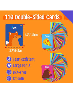 Tarjetas Cognitivas 106 Pcs SpriteGru para Aprendizaje Preescolar 2