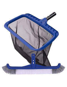 Kit de Limpieza de Piscina POOLAZA: Red de Skimmer y Cepillo 44.5 cm