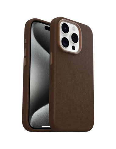 Funda OtterBox iPhone 15 Pro Cuero Cactus MagSafe Marrón