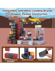 Bloques Magnéticos GEVINST Set de Tren 80 Piezas 2.54 cm 2