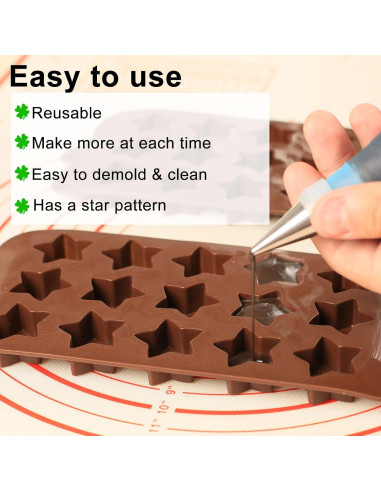 Moldes de Silicona Estrella ZTHapwa 15 Cavidades 3D