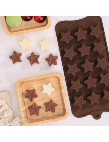 Moldes de Silicona Estrella ZTHapwa 15 Cavidades 3D