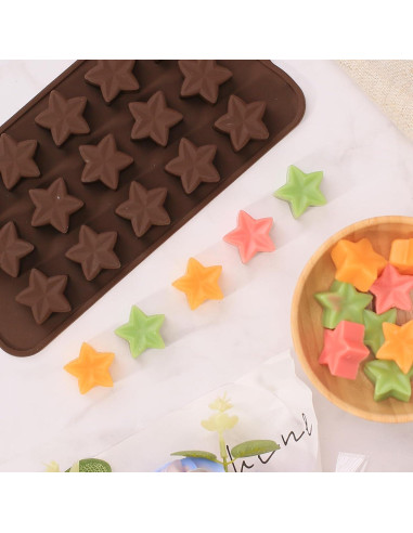 Moldes de Silicona Estrella ZTHapwa 15 Cavidades 3D