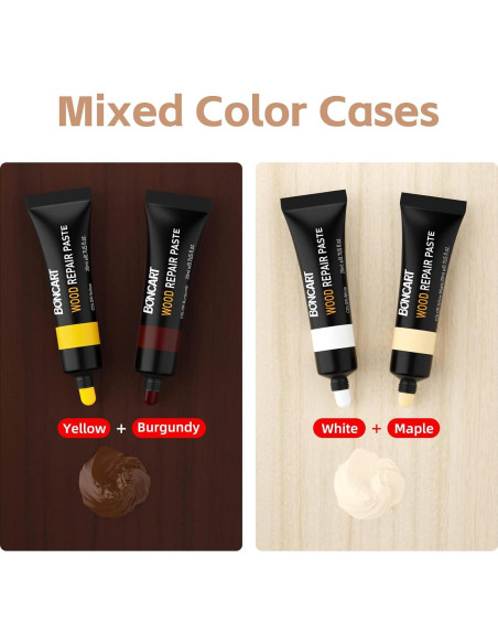 Kit de Reparación de Madera Boncart - 12 Colores, 40g Masilla