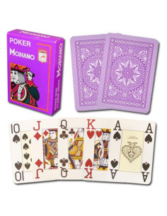 Barajas de Juego Modiano Cristallo 100% Plástico Jumbo 4-Pip