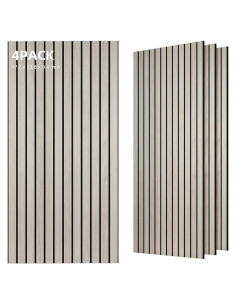 Panel Acústico de Madera TO-TH, 4 Piezas 120x60 cm Aislantes